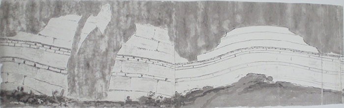 'Salisbury Crags, Edinburgh - centre panel (of 3)'